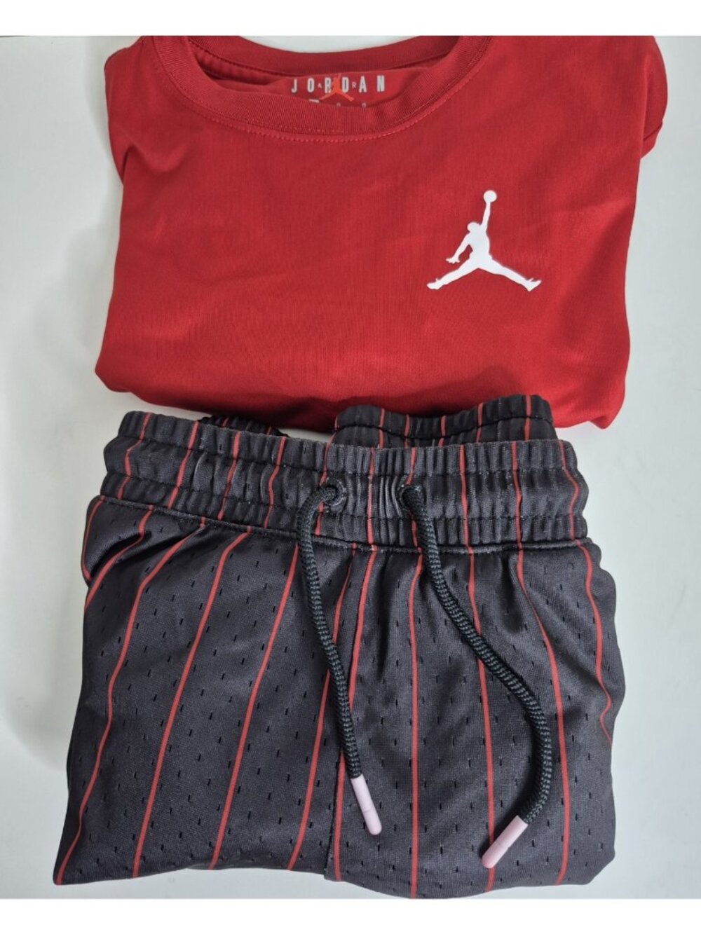 Jordan Jumpman Dri-Fit T-shirt And Short Outfit Youth Boys Size M/L Red